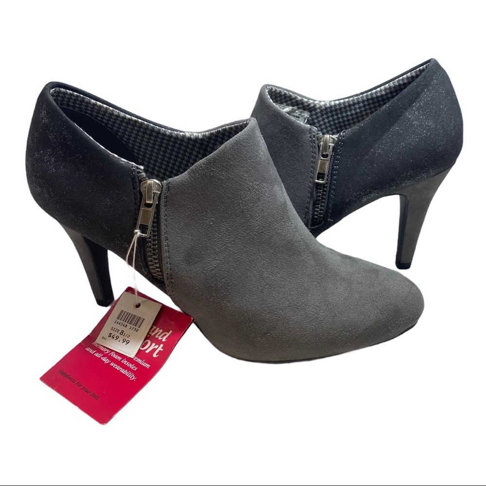 Dexflex new NIB Harper booties metallic gray 8.5